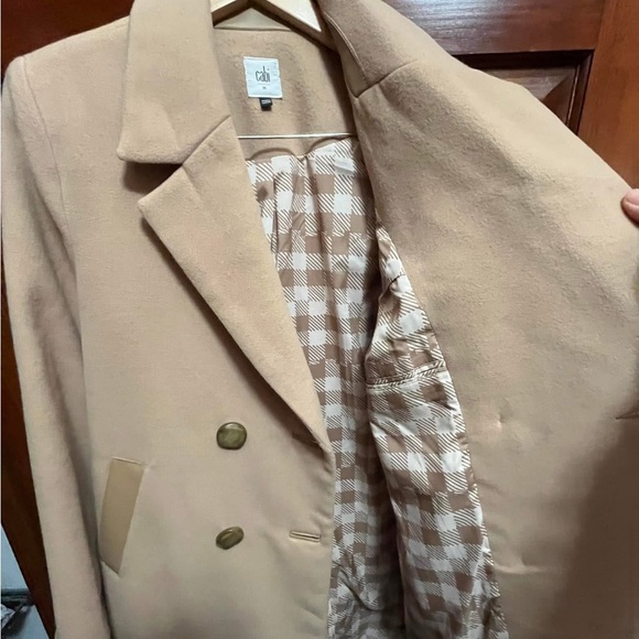 CAbi Heritage Camel Double-Breasted Wool Blend Topcoat - Picture 6 of 8